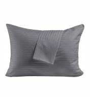Наволочка Сатин Boston Iron Grey Stripe 40x60 см антрацит U-tek