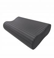 Наволочка Сатин Memory Wawe L Boston Iron Grey Stripe 58x40 см серый U-tek