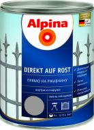 УЦІНКА! Емаль Alpina Alpina алкідна Direkt auf Rost 3 в 1 RAL8011 горіхово-коричневий глянець 0,75 л (УЦ №3570)