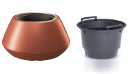 Горшок для цветов Prosperplast HEOS 582х300 мм круглый медный Горшок для цветов Prosperplast HEOS 582х300 мм круглый медный