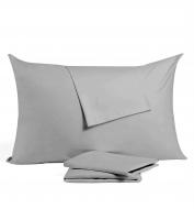 Наволочка Сатин Boston Soft Grey 60x60 см светло-синий U-tek