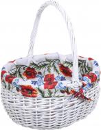 Корзина плетеная с текстилем Tony Bridge Basket 37x31x18/41 см Easter 19-1