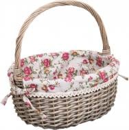 Корзина плетеная с текстилем Tony Bridge Basket 34x25x15/35 см EP19-10E-1