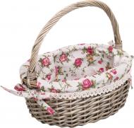 Корзина плетеная с текстилем Tony Bridge Basket 27x19x12/28 см EP19-10E-2
