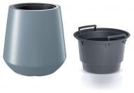 Горщик для квітів Prosperplast Heos 439х440 мм круглий 51 л світло-сірий