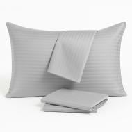Наволочка Сатин Boston Soft Grey Stripe 70x70 см світло-сірий U-tek Наволочка Сатин Boston Soft Grey Stripe 70x70 см світло-сірий U-tek