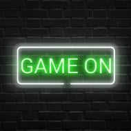 Неоновая вывеска LED-NEON GAME ON 120x400 мм зеленый Неоновая вывеска LED-NEON GAME ON 120x400 мм зеленый