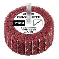 Круг лепестковый GRAPHITE 60 мм P120 58T409 Круг лепестковый GRAPHITE 60 мм P120 58T409