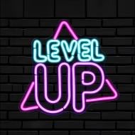 Неоновая вывеска LED-NEON LEVEL UP 400x200 мм розовый Неоновая вывеска LED-NEON LEVEL UP 400x200 мм розовый