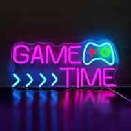 Неоновая вывеска LED-NEON GAME TIME 400x200 мм розовый Неоновая вывеска LED-NEON GAME TIME 400x200 мм розовый