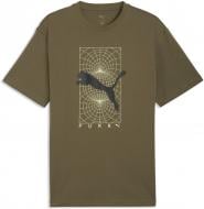 Футболка Puma PUMATECH Relaxed Graphic Tee 69223381 р.L хаки