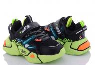 Кросівки для хлопчиків демісезонні Kimboo KJ825-2H р.26 чорно-зелені