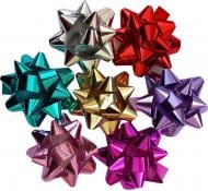 Бантики "звезда" мини с металлизированным эффектом 5 см в ассортименте