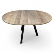 Стіл обідній Starwood Alen Fold 1000(1330)x1000x760мм дуб пісочний/чорний