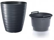 Горщик для квітів Prosperplast MAZE 475х523 мм круглий 68 л антрацит