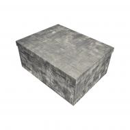 Коробка подарочная серая текстурная 35х27 см 111081109