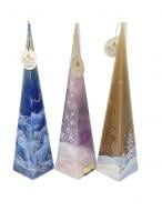 Свеча декоративная художественная пирамида 80х330 в ассортименте Pako-If