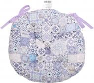 Подушка на стілець Фреска фіолетова d 40 см La Nuit