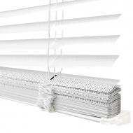 Жалюзи Rollotex алюминиевые горизонтальные перфорированные с фиксацией 137х220 см белые