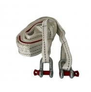 Трос буксировочный Poputchik 5 м 5 т со скобами белый