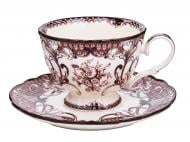 Чашка з блюдцем Lefard Jardin Elegant burgundy 270 мл 985-257 Чашка з блюдцем Lefard Jardin Elegant burgundy 270 мл 985-257