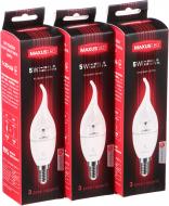 Лампа світлодіодна Maxus Sakura 3 шт./уп. 5 Вт C37 прозора E14 220 В 4100 К 3-LED-636