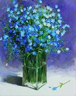 Набор для творчества со стразами на подрамнике Букет незабудок 40x50 см 178246 Діамантові ручки