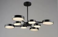 Люстра Valeso LED Modern YH1354/4+4 BK d760хH370 84W 21000Lm/3000K-6500K/сталь/акрил/черный 84 Вт LED-модуль 45231