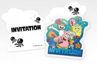 Листівка Фігурне запрошення funmi Sponge Bob "Губка Боб і друзі" 6 шт/уп.