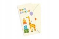 Подарунковий конверт funmi "Happy Birthday жирафа" 1шт.