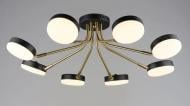 Люстра Valeso LED Geometric N6665/8 d700хH205 250W 20000Lm 3000K-6500K/сталь/акрил/черный/медный LED-модуль 45239