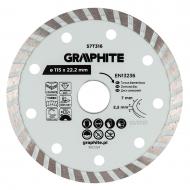 Диск алмазний відрізний GRAPHITE Turbo 115x7,0x22,2 57T316
