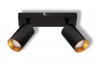Спот Osram Eternal 2xGU10 черный с золотым