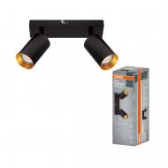 Спот Osram Eternal 2xGU10 черный с золотым