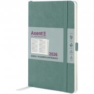 Еженедельник датированный Partner Soft Skin Axent A5 2026 8509-26-48-A серо-лазурный