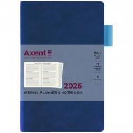 Еженедельник датированный Partner Soft Muse Axent A5 2026 8527-26-3-A синий
