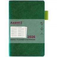 Еженедельник датированный Partner Soft Muse Axent A5 2026 8527-26-2-A зеленый