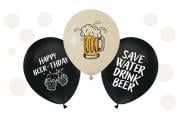 Шарики латексные 12" (30см.) "Happy Beer-Thday" ассорти 1 шт.