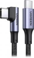 Кабель UGREEN US334 USB-C 2.0 to Angled USB-C M/M Cable Aluminium Shell with Braided 3 м чорний (20583)