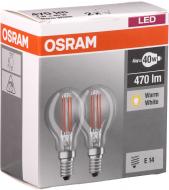 Лампа світлодіодна Osram FIL CLP G45 4 Вт E14 2700 К 220-240 В прозора 4058075803954