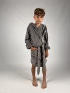 Халат для мальчиков Bibo с капюшоном р.122 серый