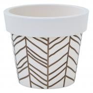 Горщик пластиковий Алеана Гамма 20x17 см круглий 2,8 л біла троянда