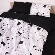 Пододеяльник Бязь 17-4849 White bear 160x220 см черный с белым MirSon