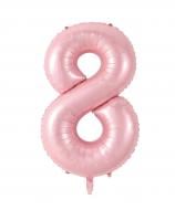 Кулька фольгована цифра "8" рожевий 1 шт.