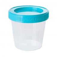 Контейнер для хранения Алеана 124084 прозрачныйбирюзовый круг лый Smart Box 0,35 л 100x100 мм