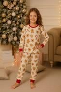 Піжама для дівчаток German Volf принт печиво р.140-146 молочний/із принтом 25121
