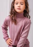 Гольф для девочки ART KNIT Базовый розовая пудра р.134-140