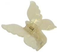 Зажим для волос MISO accessory Краб-бабочка мраморный белый