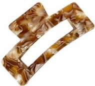 Зажим для волос MISO accessory квадратный 7,5 см карамель