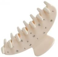 Зажим для волос MISO accessory ракушка со стразами 10 см молочная